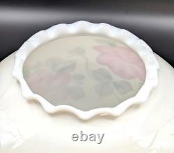 NOS! Vintage 10 Opal Bone Open Ball Glass Shade Hand Painted GWTW 4 Fitter