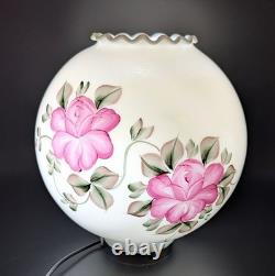 NOS! Vintage 10 Opal Bone Open Ball Glass Shade Hand Painted GWTW 4 Fitter