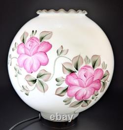 NOS! Vintage 10 Opal Bone Open Ball Glass Shade Hand Painted GWTW 4 Fitter