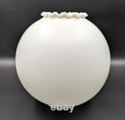 NOS! Vintage 10 Open Ball Glass Lamp Shade Hand Painted Floral GWTW 4 Fitter