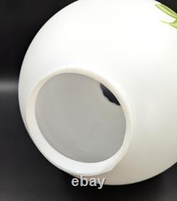 NOS! Vintage 10 Open Ball Glass Lamp Shade Hand Painted Floral GWTW 4 Fitter