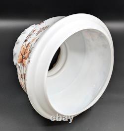 NOS! Vintage 12 Dia. White Milk Glass Hurricane Parlor Lamp Shade 9-3/4 Fitter