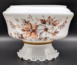 NOS! Vintage 12 Dia. White Milk Glass Hurricane Parlor Lamp Shade 9-3/4 Fitter
