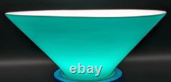 NOS! Vintage 9-1/2 Dia.'Emeralite' Green Cased Dome Glass Shade, 2-1/4 Fitter
