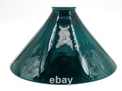 NOS! Vintage 9-1/2 Dia.'Emeralite' Green Cased Dome Glass Shade, 2-1/4 Fitter