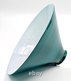NOS! Vintage 9-1/2 Dia.'Emeralite' Green Cased Dome Glass Shade, 2-1/4 Fitter