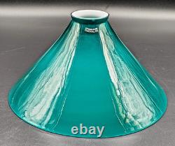 NOS! Vintage 9-1/2 Dia.'Emeralite' Green Cased Dome Glass Shade, 2-1/4 Fitter