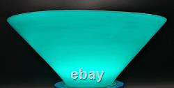 NOS! Vintage 9-1/2 Dia.'Emeralite' Green Cased Dome Glass Shade, 2-1/4 Fitter