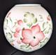 Nos! Vintage 9 Open Ball Glass Shade Hand Painted Floral Gwtw 4 Fitter