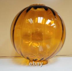 NOS Vintage Amber 11 Ball Glass Shade, 4 fitter, GWTW Old Formula Amber Glass