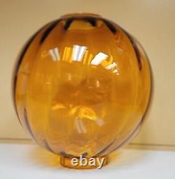 NOS Vintage Amber 11 Ball Glass Shade, 4 fitter, GWTW Old Formula Amber Glass