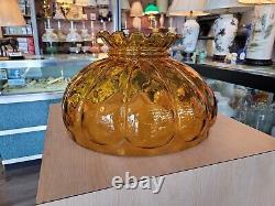 NOS Vintage Amber 14 Melon Glass Shade Old Formula Amber glass, not stained