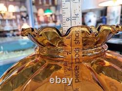 NOS Vintage Amber 14 Melon Glass Shade Old Formula Amber glass, not stained