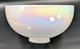 Nos! Vintage Large 14 Dia. Round White Iridescent Glass Dome Shade, 4 Fitter