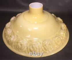 New 16 Antique Style Embossed Roses Nu-Gold Torchiere Floor Lamp Shade USA #028