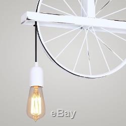 New Retro Industrial Ceiling Light White Vintage Pendant Lamp Chandelier Metal