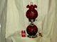 Nice Vintage Fenton Cranberry Red Electric Table Lamp