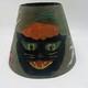 Ooak Halloween Handmade Painted Perforated Metal 9 Lamp Shade Cat Ghost Pumpkin