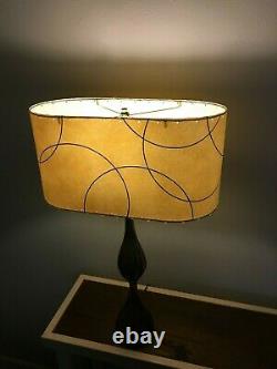 OVAL Mid Century Vintage Style Fiberglass Lamp Shade Modern Atomic