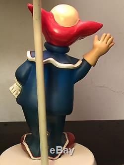 Official BOZO THE CLOWN Vintage LAMP LIGHT with Original Lamp Shade 1950s-1960s