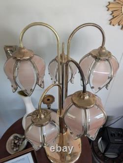 Original Vintage 5 Bloom Waterfall Lotus Lamp