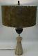 Original Vintage Mid Century Modern Atomic Hour Glass Table Lamp With Shade