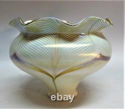 Oversized STEUBEN 7 x 6 Art Glass Shade for Floor Lamp c. 1915 antique