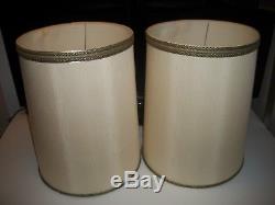 PAIR (2) Vintage STIFFEL Drum Lamp SHADES