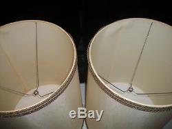 PAIR (2) Vintage STIFFEL Drum Lamp SHADES