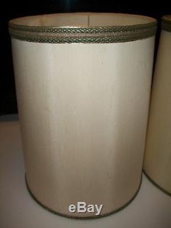 PAIR (2) Vintage STIFFEL Drum Lamp SHADES