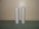 Pair Glass Tube Cylinder Bullet Shades Side Lights For Medicine Cabinet Vintage