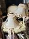 Pair Lampshades Tattered Queen Salvaged Bell Metal Wire Frame Silk Satin Shabby