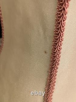 PAIR Lampshades TATTERED QUEEN Salvaged Bell Metal Wire Frame Silk Satin Shabby