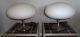 Pair Of Vintage Laurel Tulip Table Lamps With Frosted Glass Shades