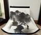 Pagoda Style Lamp Shade Hand Painted Zen Mountain Mist Vintage Mid Century