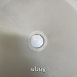Pair 13.5 Diameter, Vianne White Textured Glass Lamp Shade, Vintage Mouth Blow