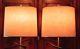 Pair Danish Atomic Modern Table Lamp Shades Only Vtg Rembrandt Mcm