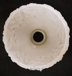 Pair Muller Freres Luneville Art Nuevo Satin Glass Antique Lamp Shades Signed