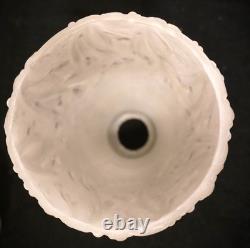 Pair Muller Freres Luneville Art Nuevo Satin Glass Antique Lamp Shades Signed