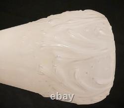 Pair Muller Freres Luneville Art Nuevo Satin Glass Antique Lamp Shades Signed