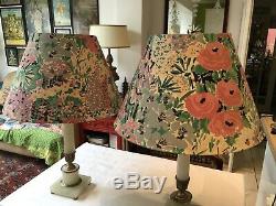 Pair Of Large Vintage 70s/80s Funky Floral Designer Laura Ashley Lampshades