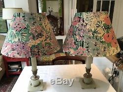 Pair Of Large Vintage 70s/80s Funky Floral Designer Laura Ashley Lampshades