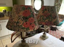 Pair Of Large Vintage 70s/80s Funky Floral Designer Laura Ashley Lampshades