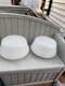 Pair Vintage White Milk Glass Art Deco Schoolhouse Shades/globe For Ceiling Lamp
