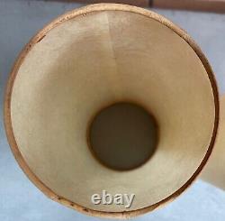 Pair Vintage 50s 60s Cylindrical Fiberglass Shade Inserts Mid Century Modern MCM