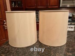 Pair Vintage Stiffel Lamp ShadesDrum Style16-1/2