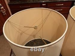 Pair Vintage Stiffel Lamp ShadesDrum Style16-1/2