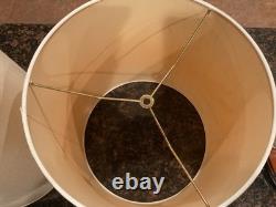 Pair Vintage Stiffel Lamp ShadesDrum Style16-1/2