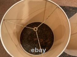 Pair Vintage Stiffel Lamp ShadesDrum Style16-1/2