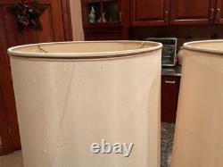 Pair Vintage Stiffel Lamp ShadesDrum Style16-1/2